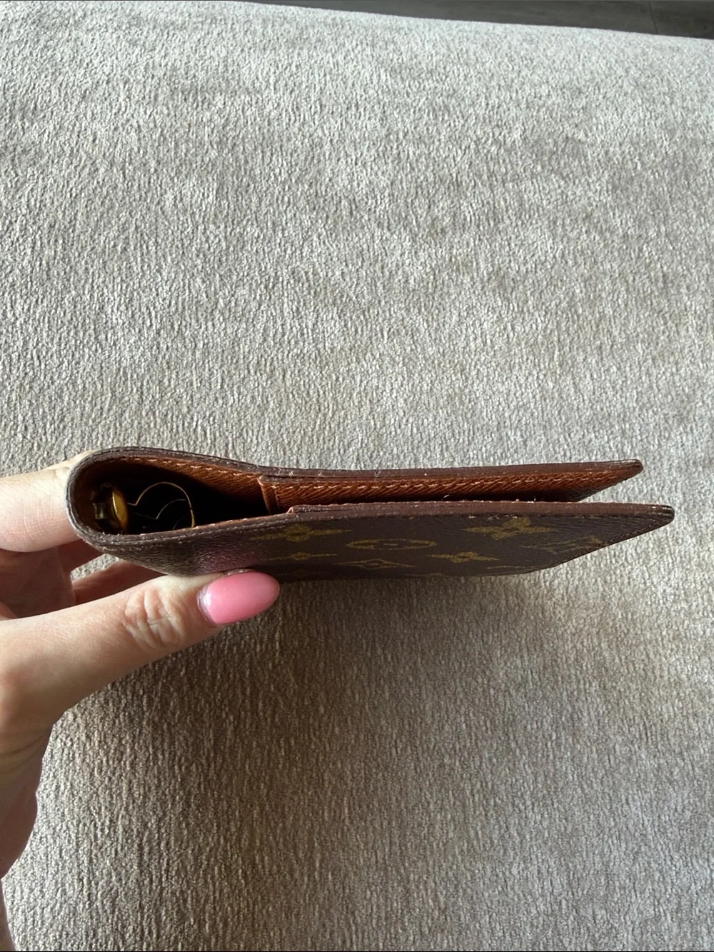 Louis Vuitton Brown & Gold Monogram Agenda PM Cover with COA